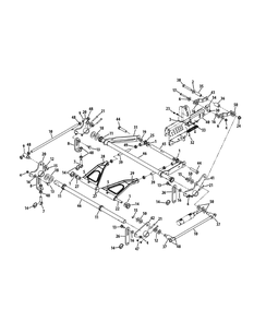 Deck Lift Assembly Diagram and Parts List for S7232-D 53AY8DU8050-312HP Cub Cadet Lawn Tractor